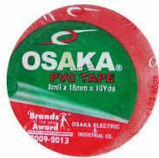 OSAKA PVC TAPE WHITE & BLACK & RED 8MIL x 18MM x 10YDS PCS