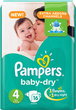 PAMPERS DIAPERS VALUE PACK BUTTERFLY BABY-DRY 4 MAXIMUM PCS