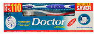 DOCTOR TOOTH PASTE WITH FLUORIDE DOUBLE SAVER PACK 220 GM