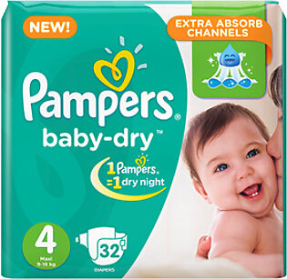PAMPERS DIAPERS BUTTERFLY ECONOMY PACK (JUMBO) 4 MAXIMUM PCS