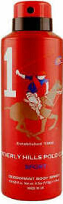 BEVERLY HILLS POLO CLUB BODY SPRAY POUR FEMME SPORT RED 1 175 ML