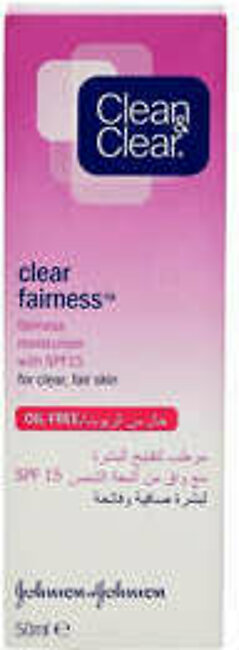 CLEAN & CLEAR MOISTURISER CLEAR FAIRNESS 50 ML