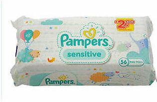 PAMPERS BABY WIPES SENSITIVE & FRESH CLEAN 56 & 64 QTY & MADE IN SPAIN PCS