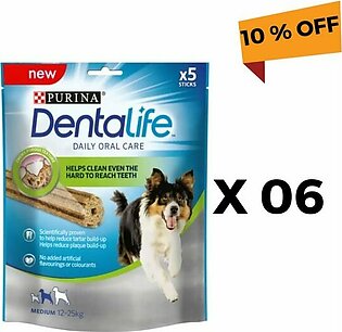 Bundle: Purina Dental Life Daily Oral Care for Medium Dog X 06