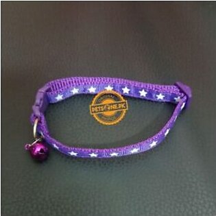 Nylon Multi Designs Bell Collar for Cats – Purple Star