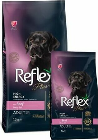 Reflex Plus Adult Dog Food Beef High Energy