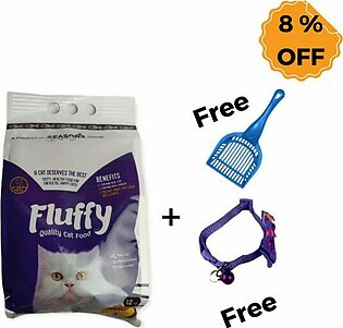 Bundle: Free Large Scoop And Bow Collar with 3 Fluffy Cat Food
