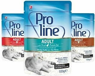 Proline Adult Cat Food Pouch Chunks in Jelly