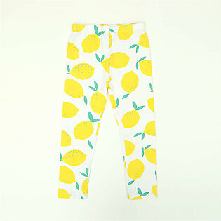 Imported All-Over Lemon Printed Soft Cotton Legging For Girls 1.5-2 YRS - 7 YRS (LE-11553)