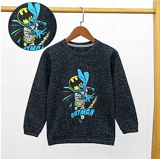 Super Hero Printed Soft Fleece Sweatshirt For Kids (MD-10765)