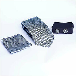 Executive Tie Box Set Tie Cuff-Link Pocket Square Men Tie