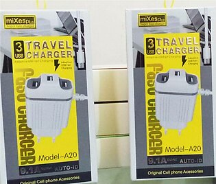 Super Travel Faster Charger 3 USB Pots A-20 Mixes Plus by Aleya Dreams Collections