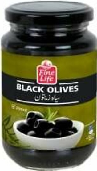 Fine Life Pitted Black Olives 365GM