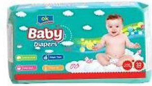 OK Baby Diapers Large 32 PCS
