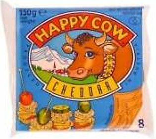 Happy Cow Cheese Slices Yellow Cheddar 150GM