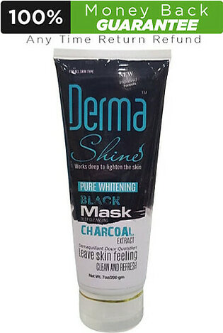 Derma Shine Pure Whitening Charcoal Black Mask 200g