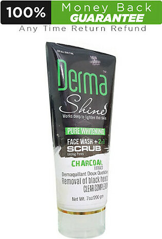 Derma Shine Charcoal Face Wash + Scrub 200g
