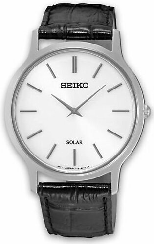 Seiko gent’s solar men’s wrist watch in leather strap