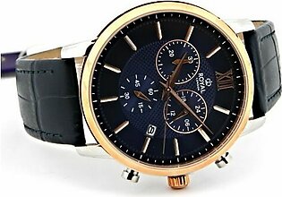 Royal London chronograph Men’s Watch In Genuine blue Alligator Look Leather Strap