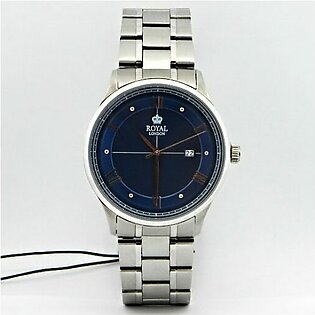 Royal London Men’s Wrist Watch In blue Dial With Date in stainless steel Bracelet & Case
