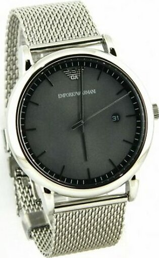 Emporio Armani grey dial men’s wrist watch for men with date