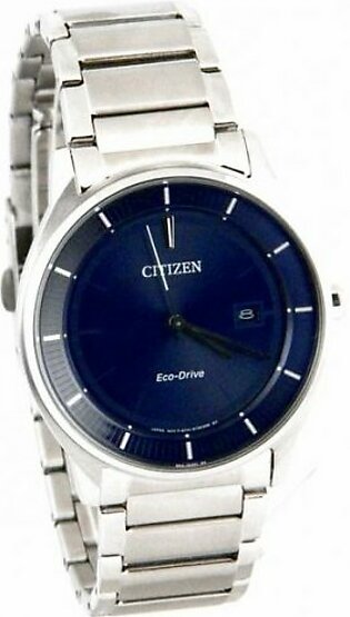 Citizen Wrist Watch For Men In blue Dial With Date And Stainless Steel Bracelet
