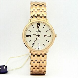 Royal London rose gold color ladies Wrist Watch In light rose gold Dial With Date Display
