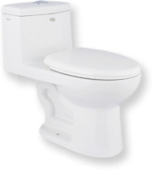Porta HD180A One Piece commode with Hydraulic seat cover (White/Ivory)