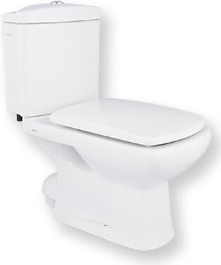 Porta HD200 Two Piece commode with Hydraulic seat cover (White/Ivory) New Model
