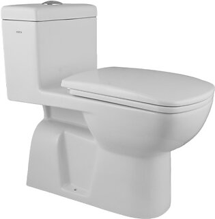 Porta HD101N One Piece commode with Hydraulic seat cover (White/Ivory)