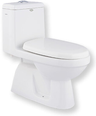 Porta HD173N One Piece commode with normal seat cover (White/Ivory)