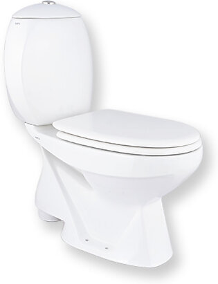 Porta HD7N Two Piece commode with normal seat cover (White/Ivory)