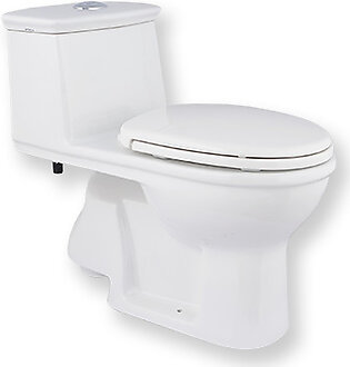 Porta HD111N One Piece commode with Hydraulic seat cover (White/Ivory)