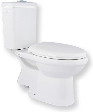 Porta HD12N Two Piece commode with hydraulic seat over (White/Ivory)