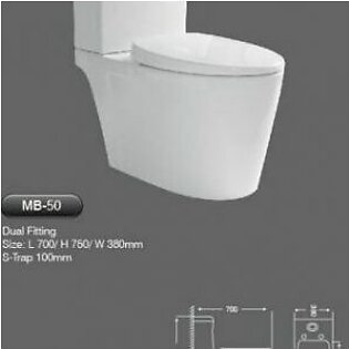 Marachi MB-50 Commode With Hydraulic Dual Fitting Seat Cover