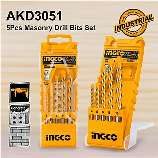 Ingco AKD3051 5PCS Masonry drill bit set