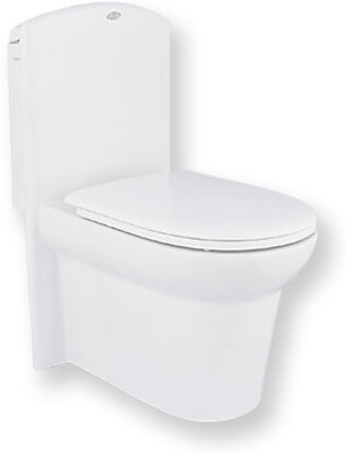 Porta HD177A One Piece commode with Hydraulic seat cover (White/Ivory)