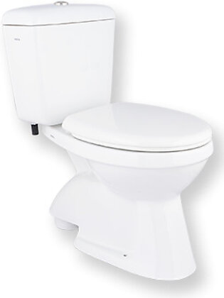 Porta HD257N Two Piece commode with normal seat cover (White/Ivory)