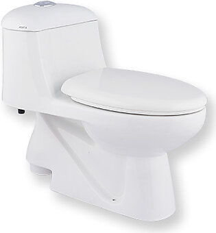 Porta HD102N One Piece commode with hydraulic seat cover (White/Ivory)