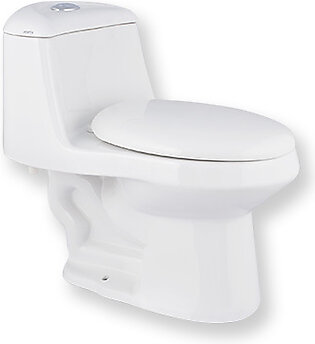Porta HD131A One Piece commode with Hydraulic seat cover (White/Ivory)