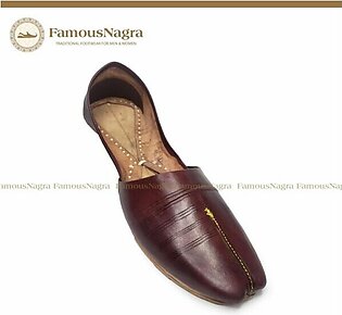 Khussa – Gents – Genuine Leather – Maroon – Leather Sole – Art 1066