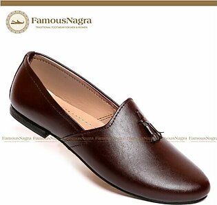 Cut Shoes – Moccasin – Nagra – Gents – Genuine Leather –  Matt Brown – Sheet Sole – Art 983