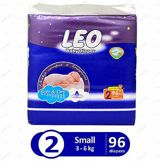 LEO BABY DIAPERS MEGA PACK SMALL 96PCS
