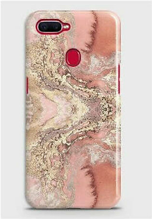 OPPO F9 Pro Trendy Chic Rose Gold Marble 3D Case