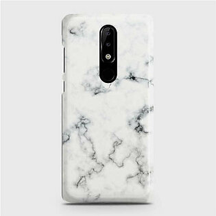 Nokia 3.1 Plus White Liquid Marble Case
