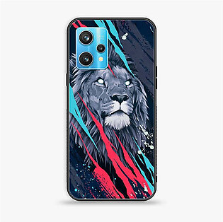 Realme 9 Pro Plus - Abstract Animated Lion - Premium Printed Glass soft Bumper Shock Proof Case