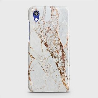 HUAWEI HONOR 8S White & Gold Marble Case