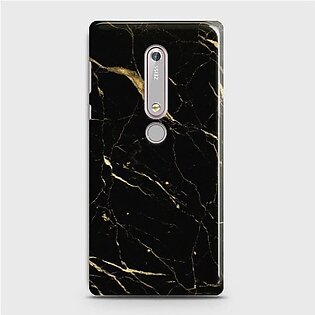 Nokia 6.1 Classic Golden Black Marble Case