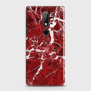 NOKIA 6.1 PLUS (NOKIA X6) Deep Red Marble Case