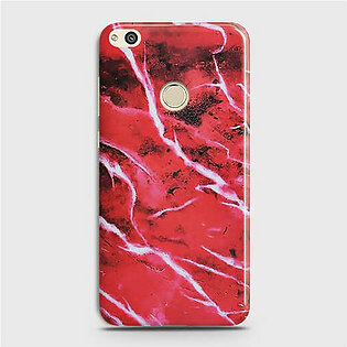 HUAWEI HONOR 8 LITE Red Marble Paint Case